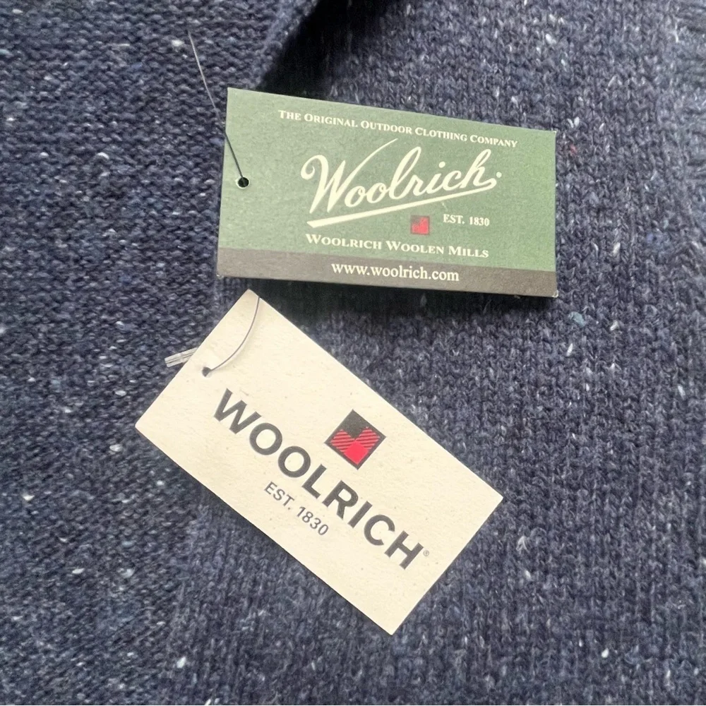 NWT Woolrich Birch Song Hooded Long Vest Wool Blend Sleeveless Cardigan Sz Large